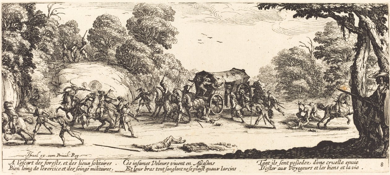 Attack mot en tränare av Jacques Callot