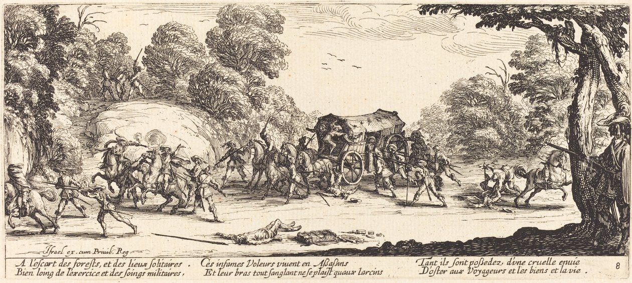 Attack mot en tränare av Jacques Callot