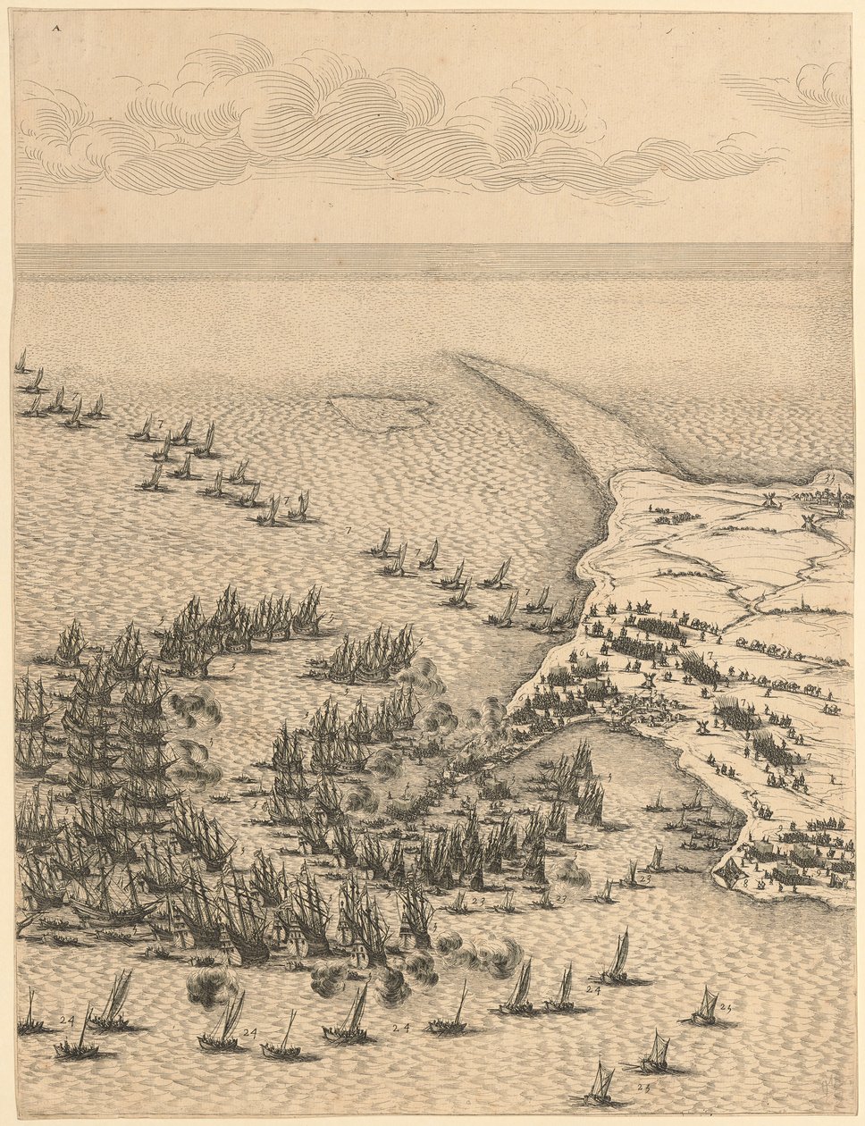 Utdrag ur ”Belägringen av citadellet i Saint-Martin på Île de Ré” av Jacques Callot