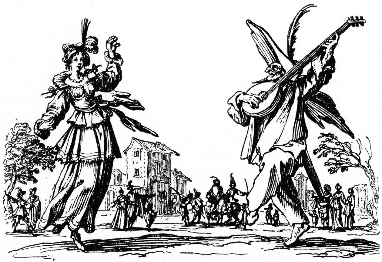 Balls of Sfessania - från etsningar av Jacomo Callot. av Jacques Callot