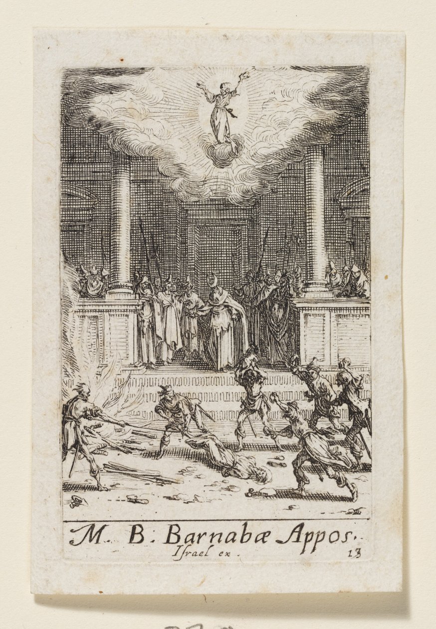 Aposteln Barnabas (Barnabae Apost.) av Jacques Callot