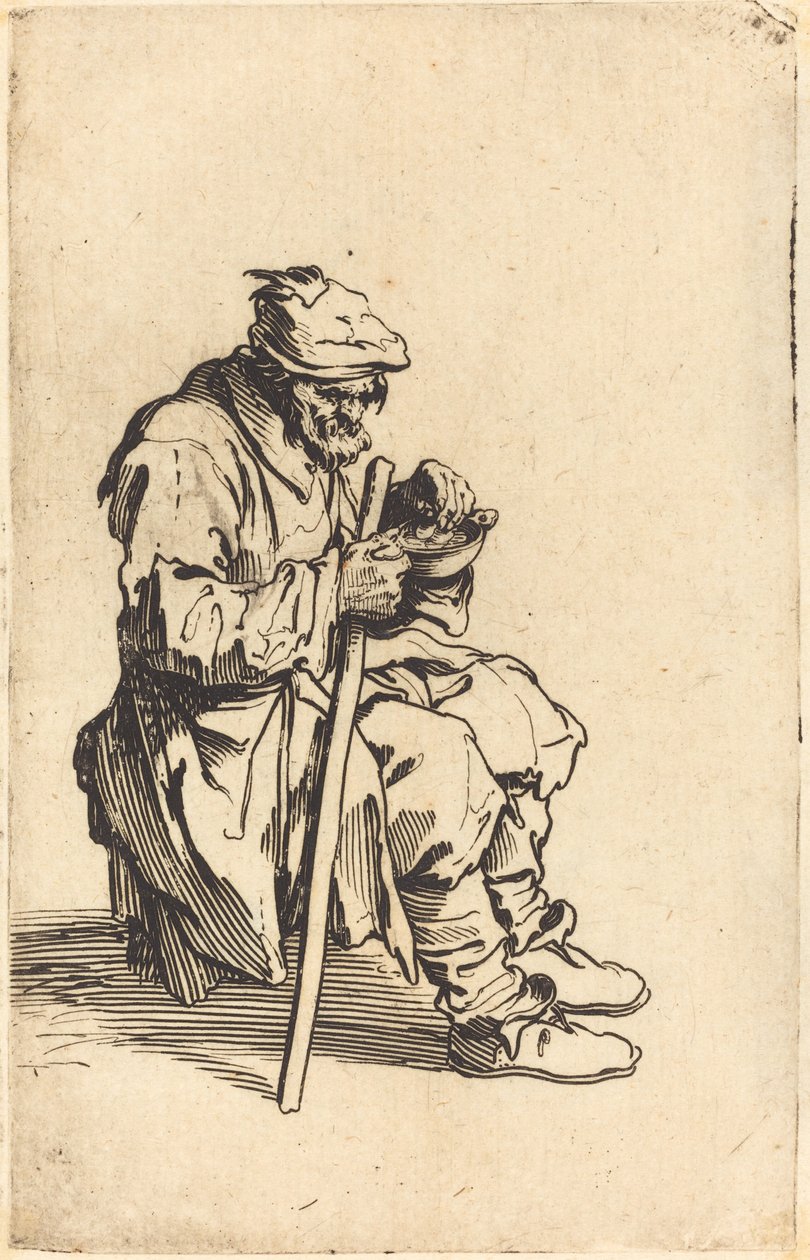 Tiggare som äter av Jacques Callot