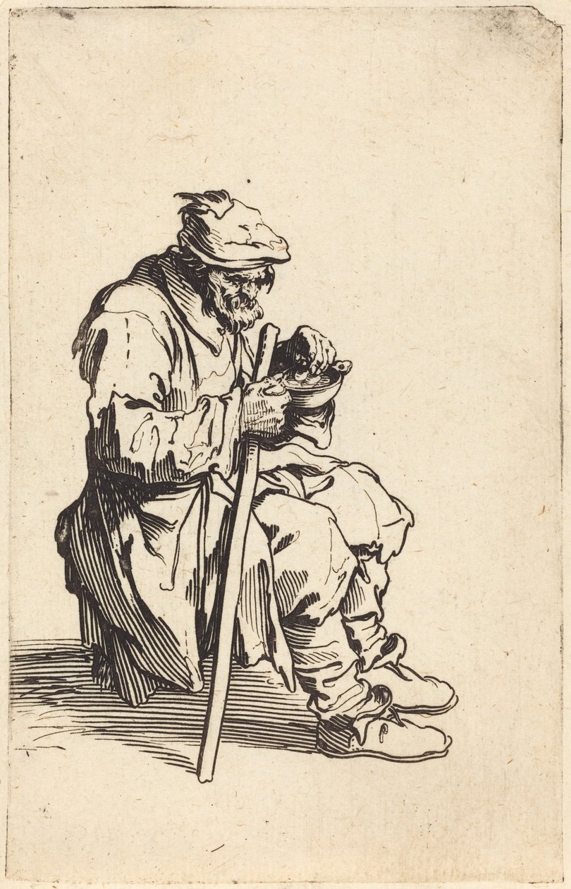 Tiggare som äter av Jacques Callot
