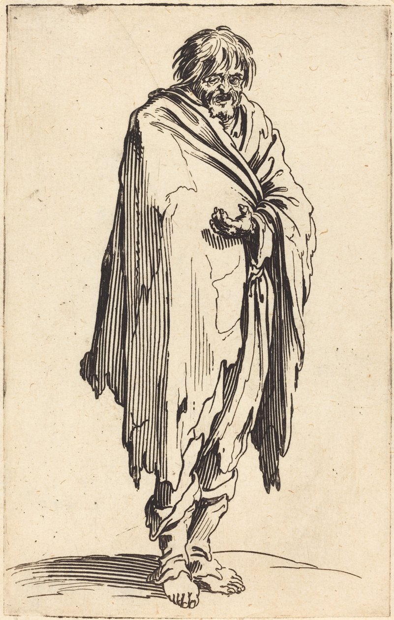 Tiggare med bara huvud och fötter, c.1622 av Jacques Callot