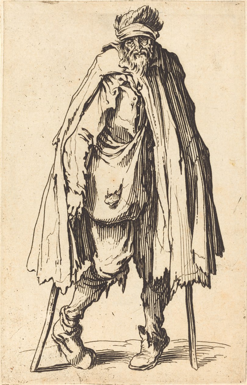 Tiggare med kryckor och säck, ca. 1622. av Jacques Callot