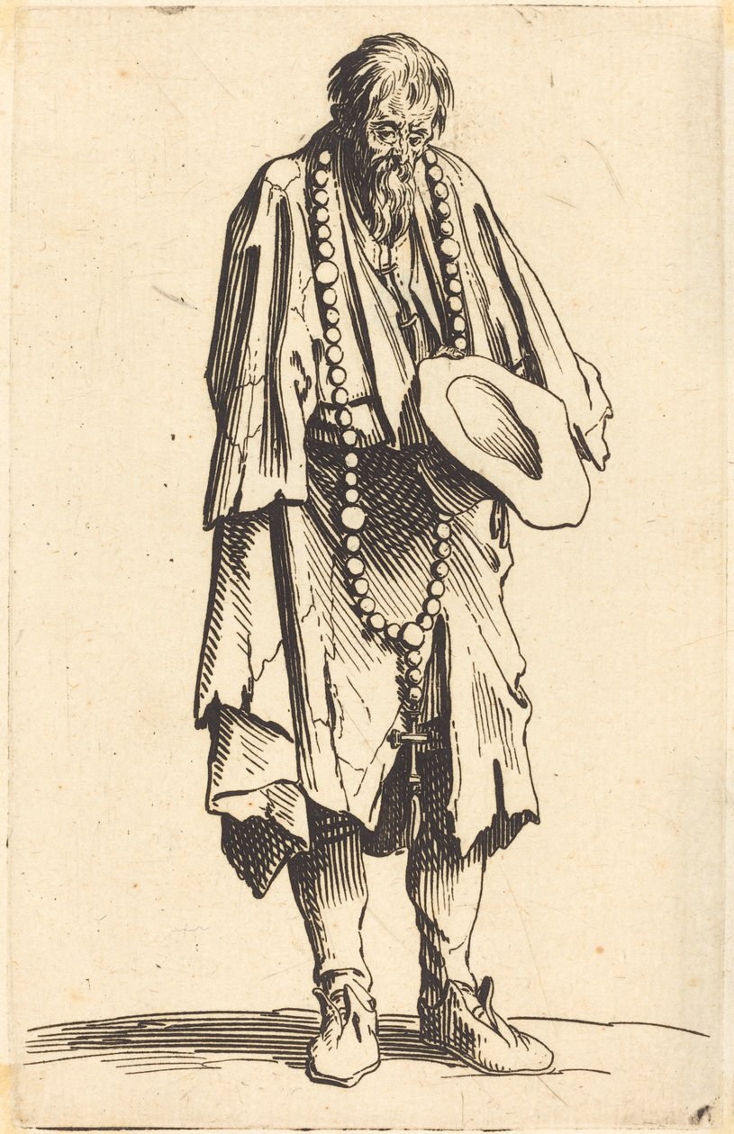 Tiggare med rosenkransen av Jacques Callot