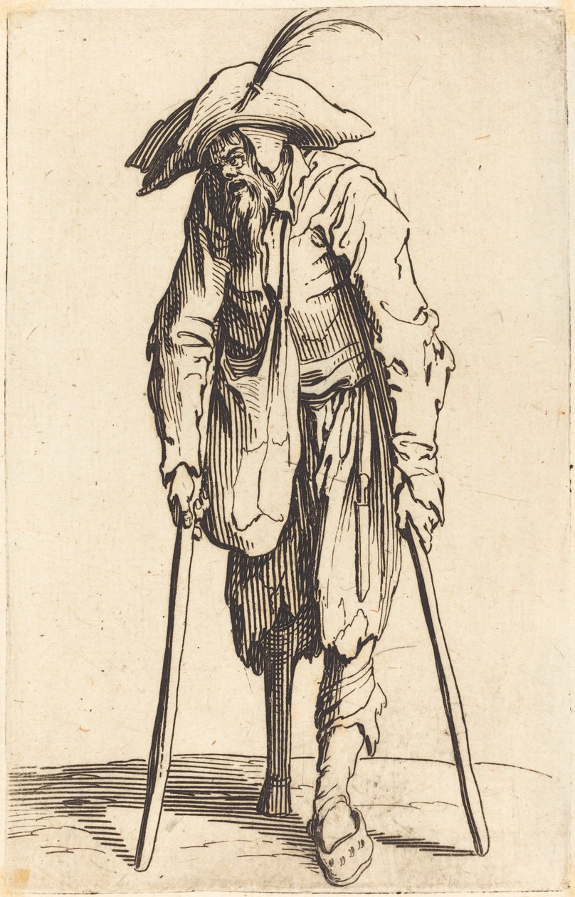 Tiggare med träben, ca. 1622. av Jacques Callot