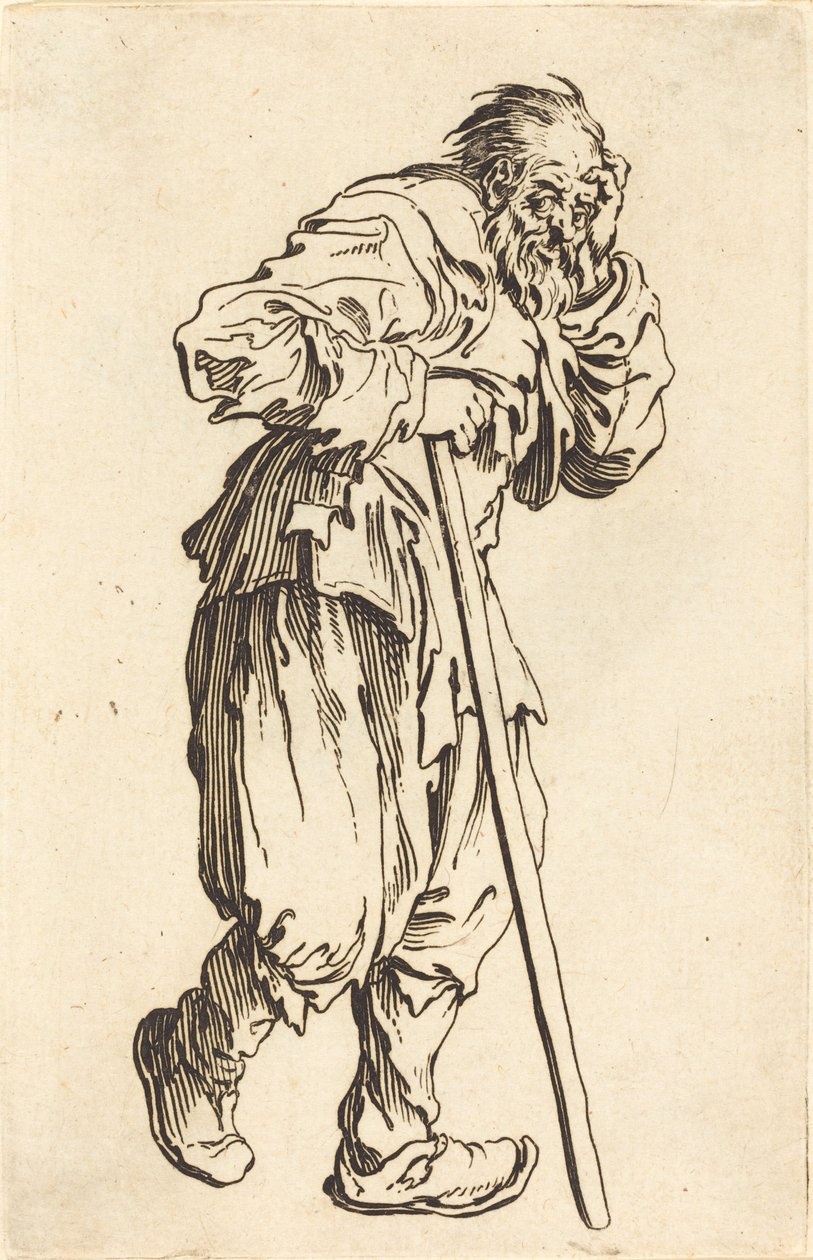 Tiggare med en pinne av Jacques Callot