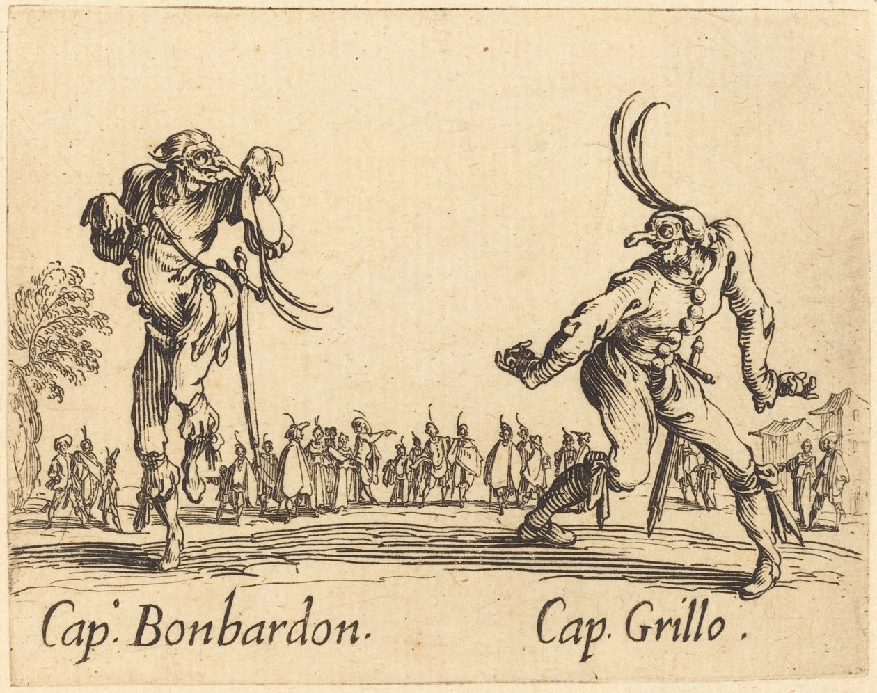Kille. Bonbardon och Cap. Cricket av Jacques Callot