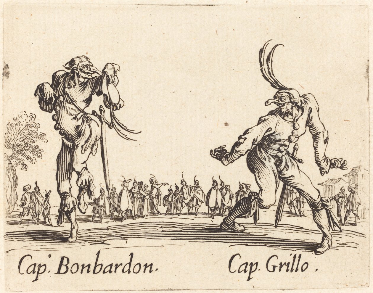 Kille. Bonbardon och Cap. Cricket av Jacques Callot