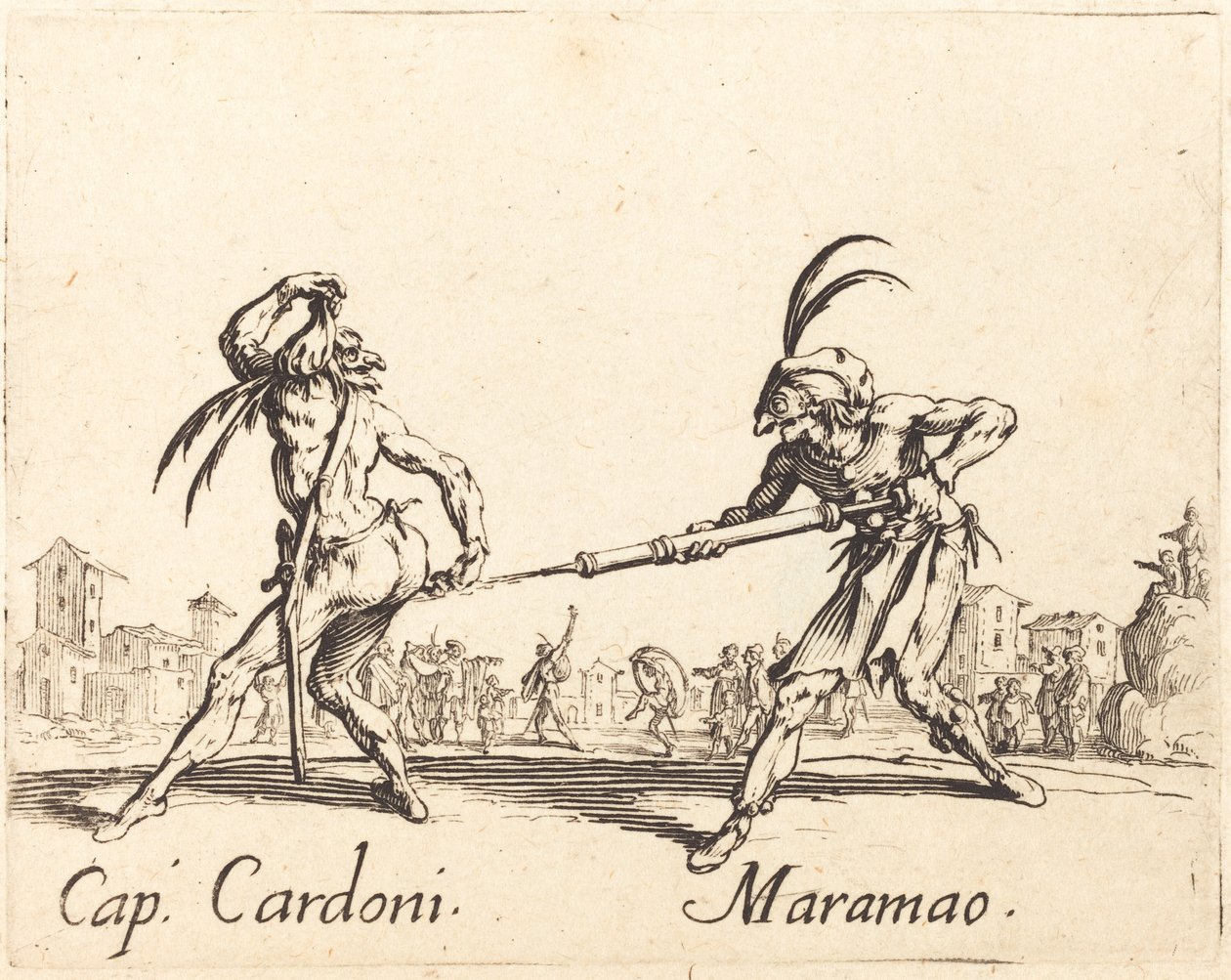 kille. Cardoni och Maramao av Jacques Callot