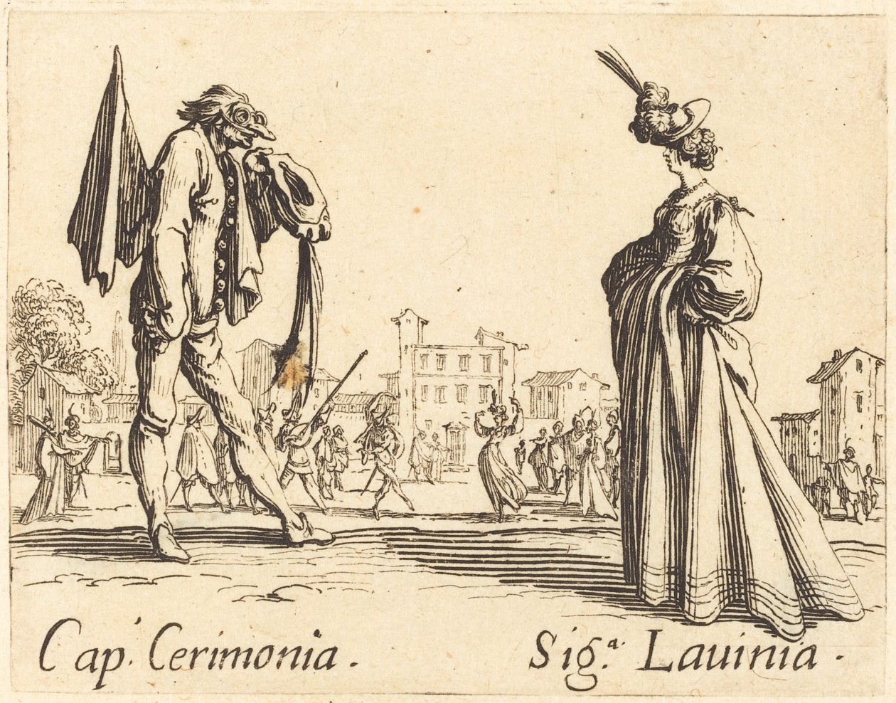Keps. Cerimonia och Siga. Lavinia, ca. 1622. av Jacques Callot