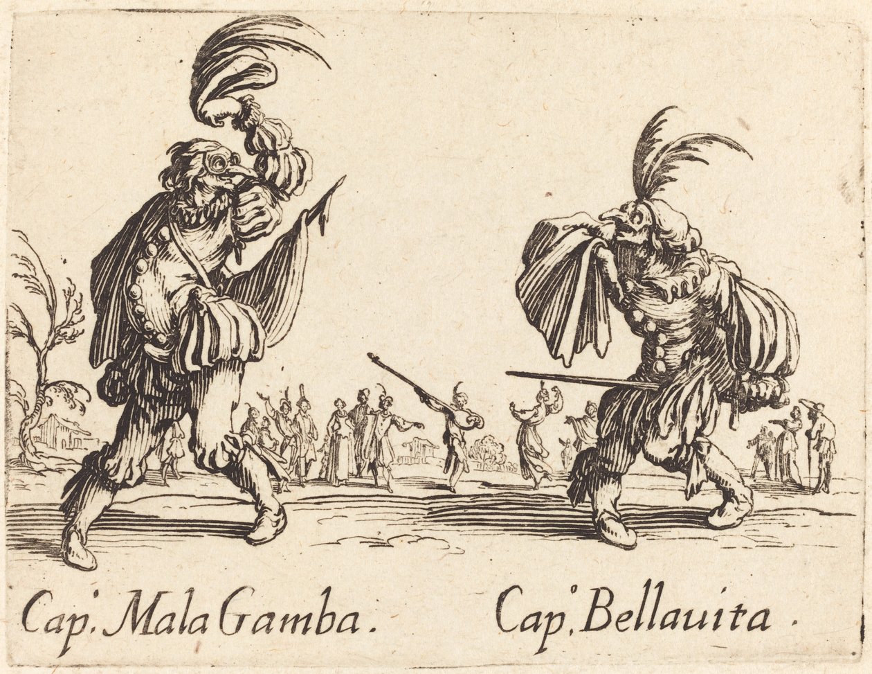 Cap Mala Gamba och Cap Bellavita av Jacques Callot