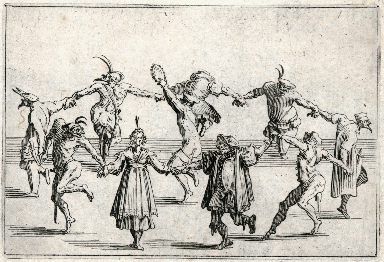 Kapriser av olika figurer av Jacques Callot