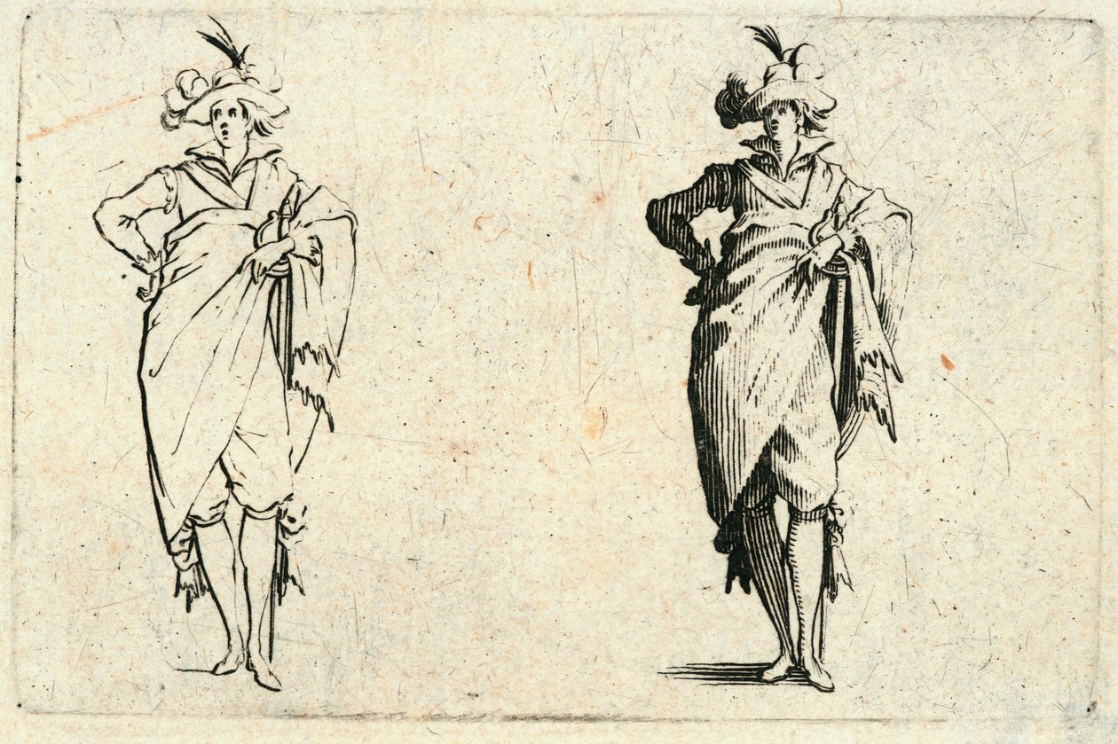Kapriser av olika figurer av Jacques Callot