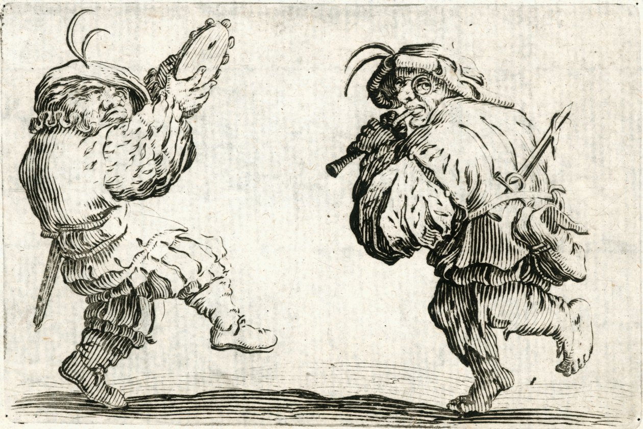 Kapriser av olika figurer av Jacques Callot