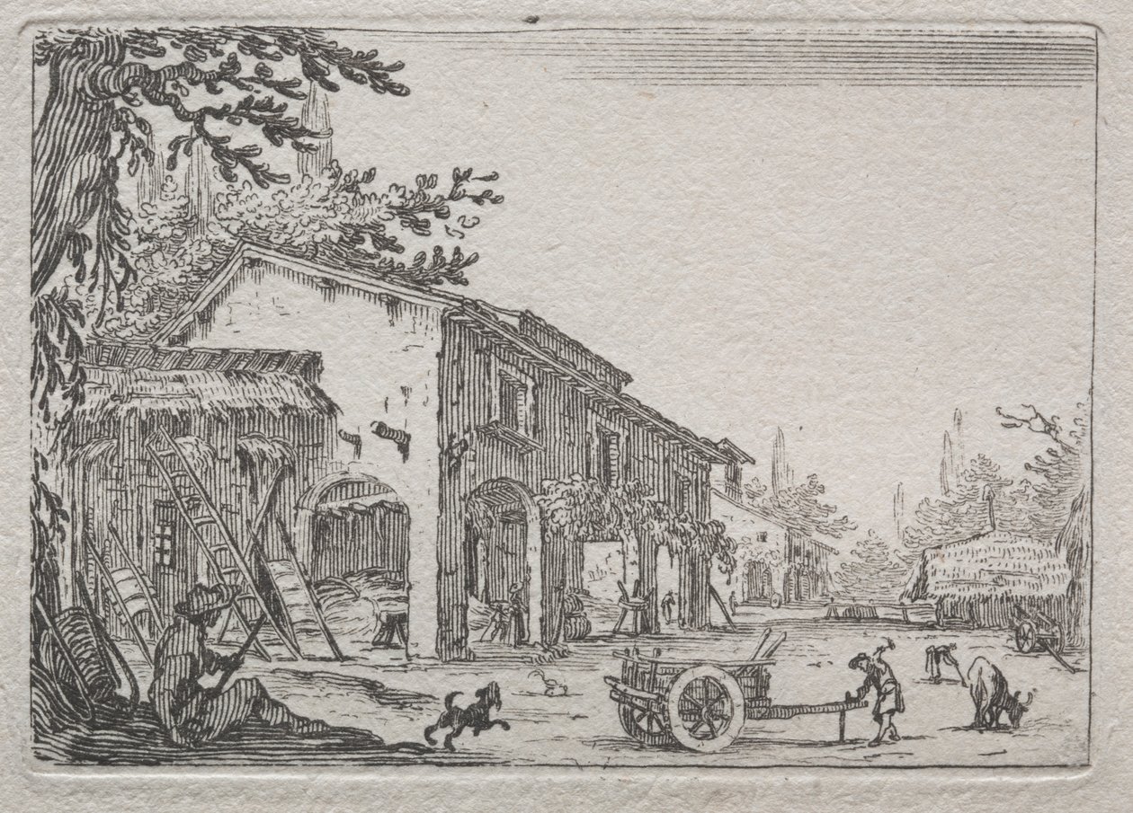 Caprices: Den italienska gården. av Jacques Callot