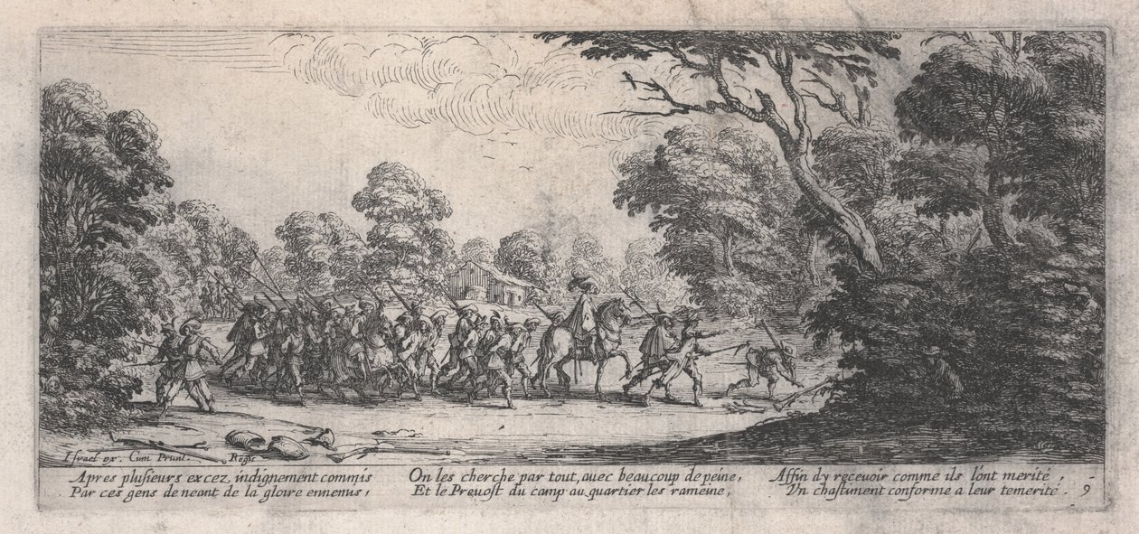 Capture of the Marauders, från "The Miseries of War" av Jacques Callot