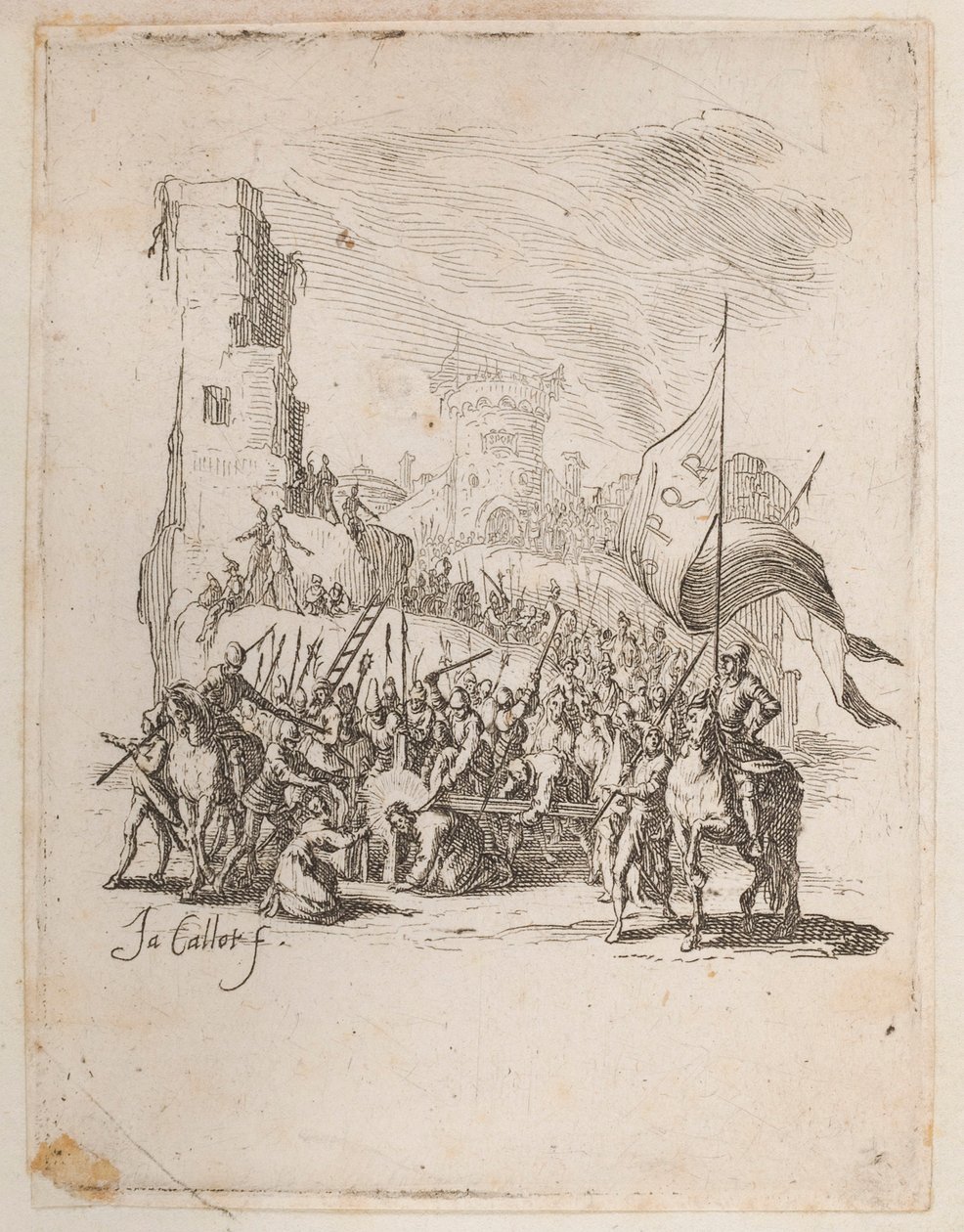 Kristus som bär korset, nej. 10 av 11 från La Petite Passion av Jacques Callot