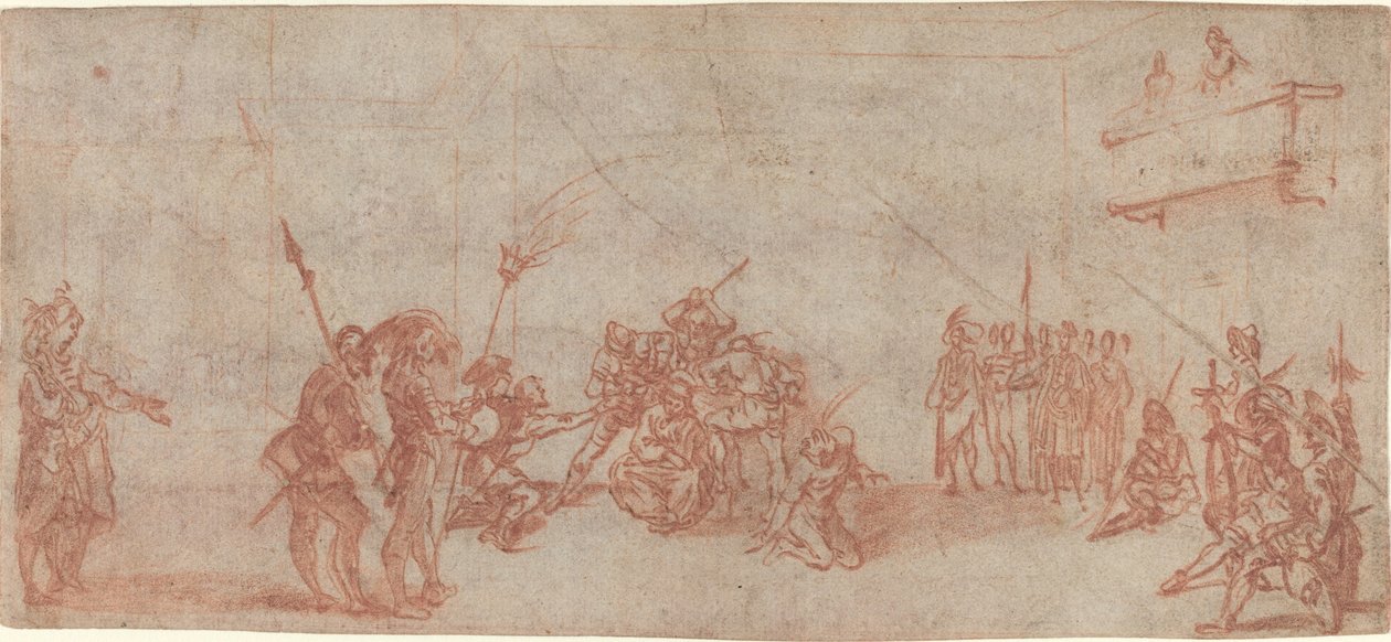 Kristus krönt med törnar av Jacques Callot