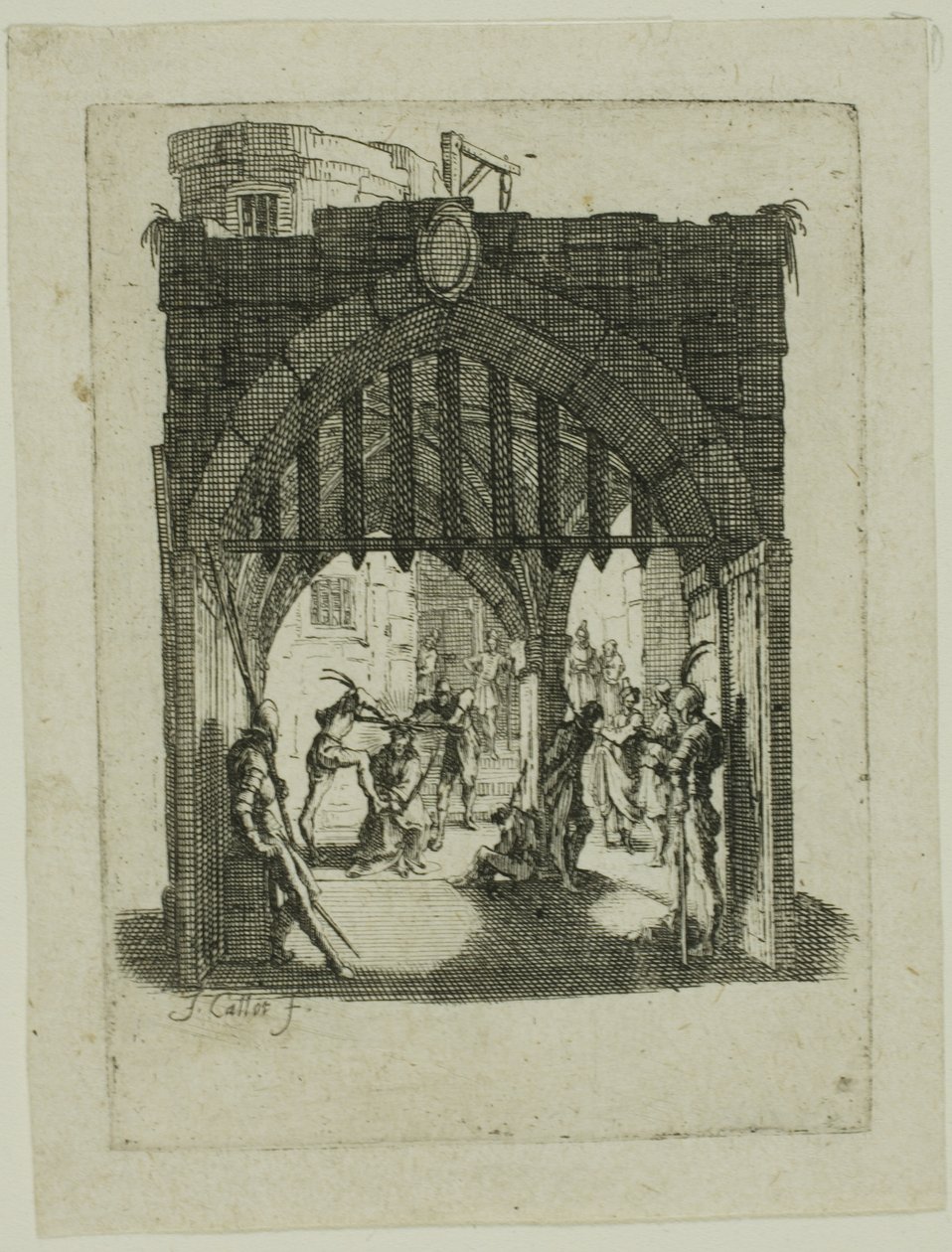 Kristus krönt med törnen, från The Small Passion av Jacques Callot