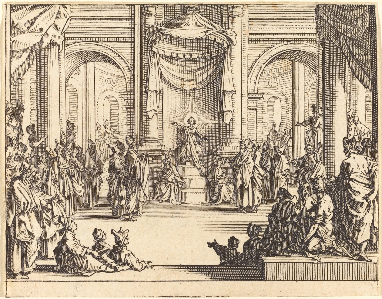 Kristus disputerar med läkarna av Jacques Callot