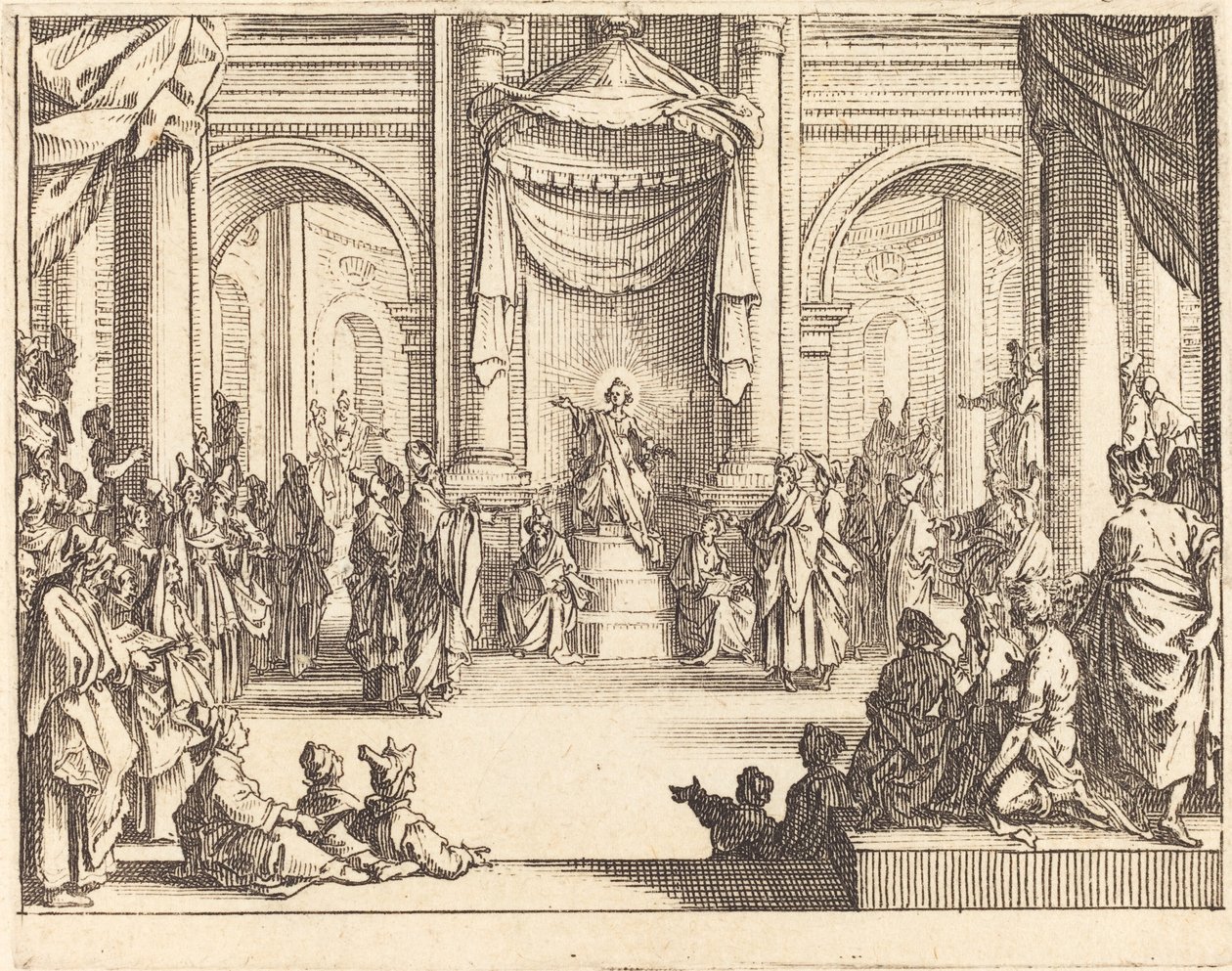 Kristus disputerar med läkarna av Jacques Callot