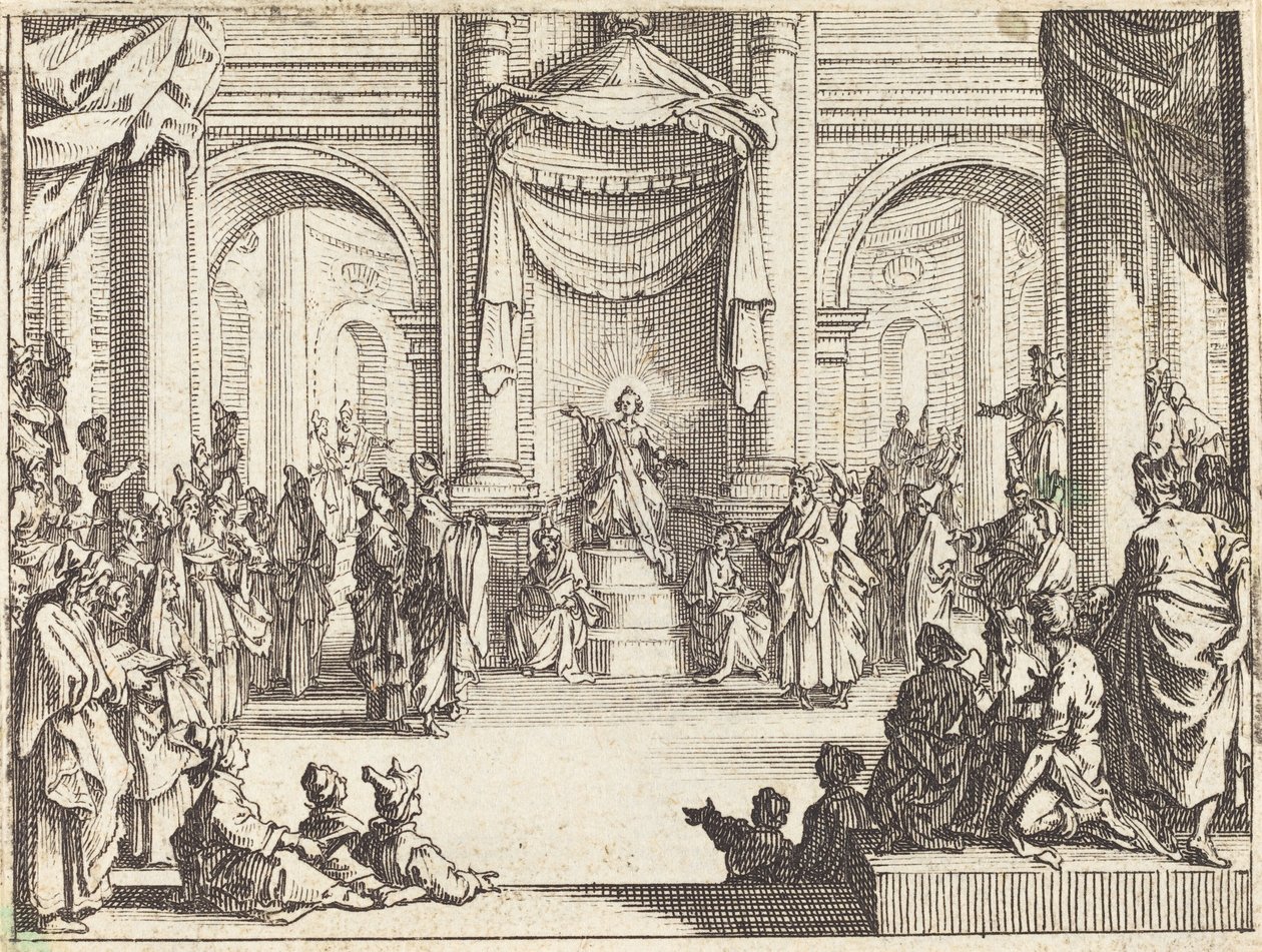 Kristus disputerar med läkarna, 1635. av Jacques Callot