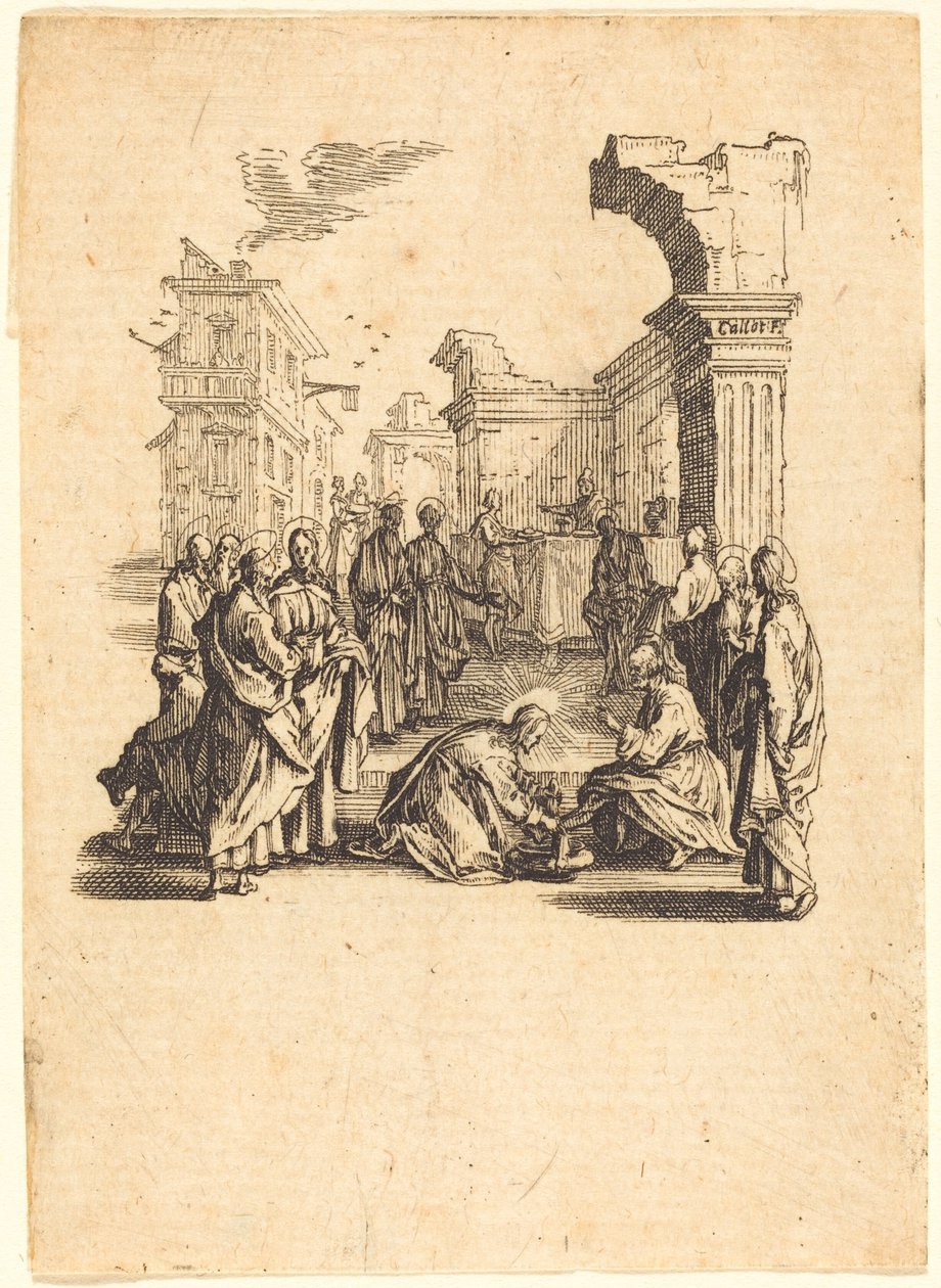 Kristus tvättar apostlarnas fötter av Jacques Callot