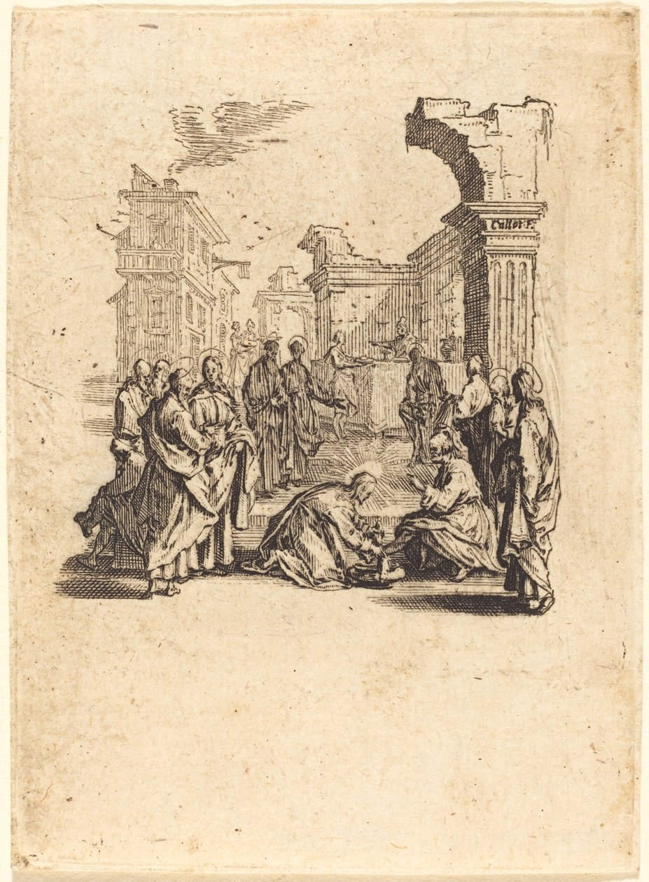Kristus tvättar apostlarnas fötter, ca. 16241625. av Jacques Callot