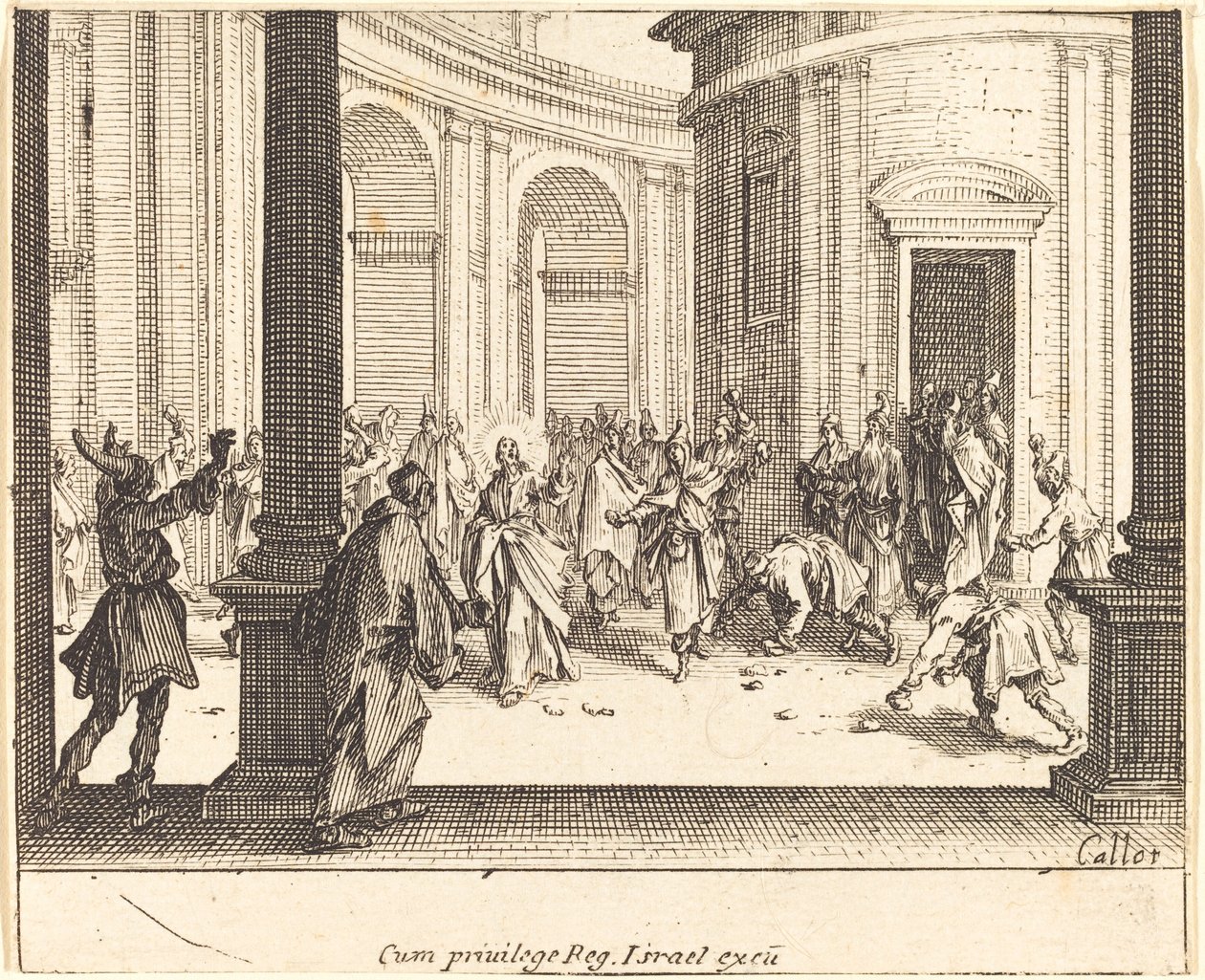 Kristus och kvinnan tagen i äktenskapsbrott av Jacques Callot