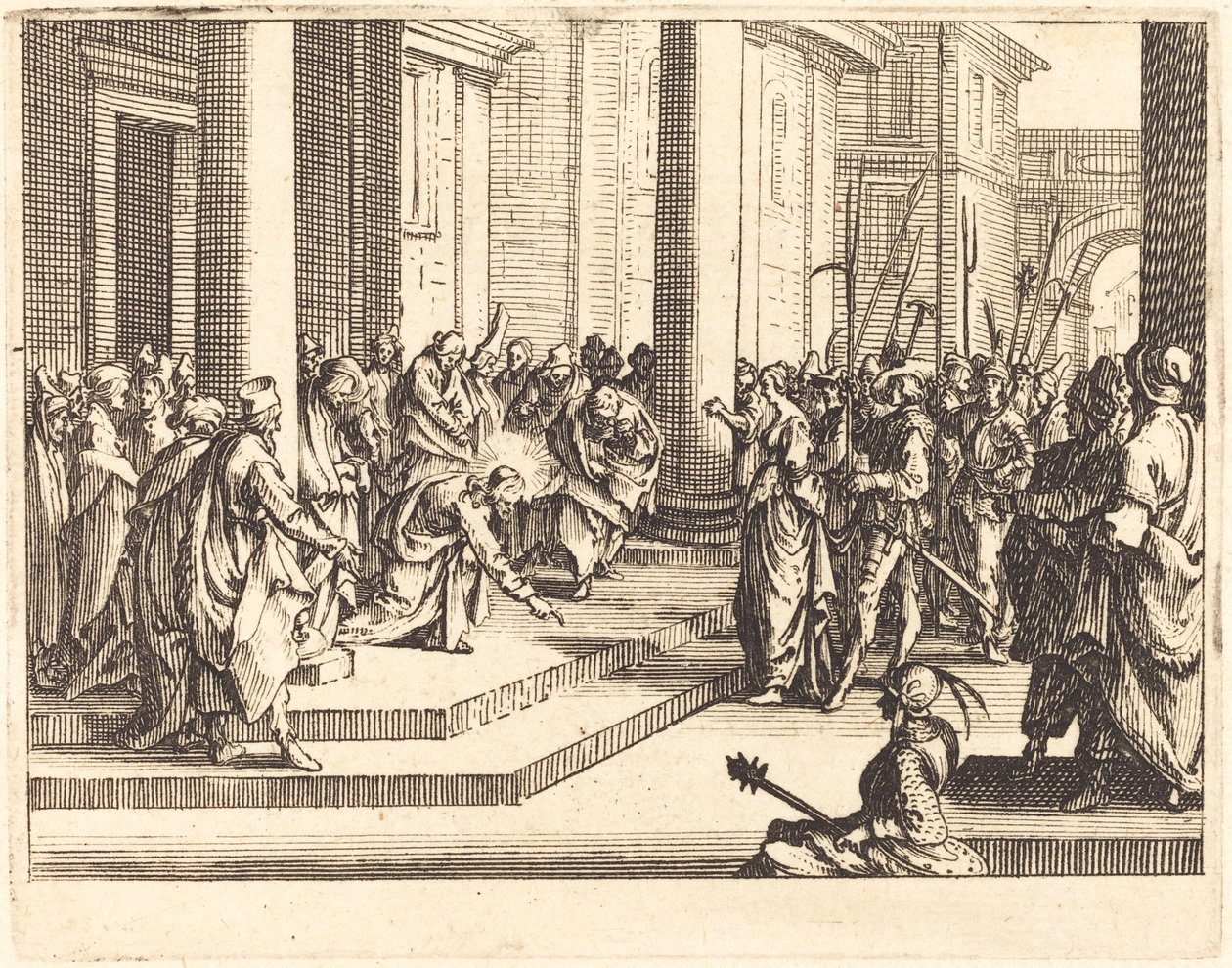 Kristus och kvinnan tagen i äktenskapsbrott av Jacques Callot