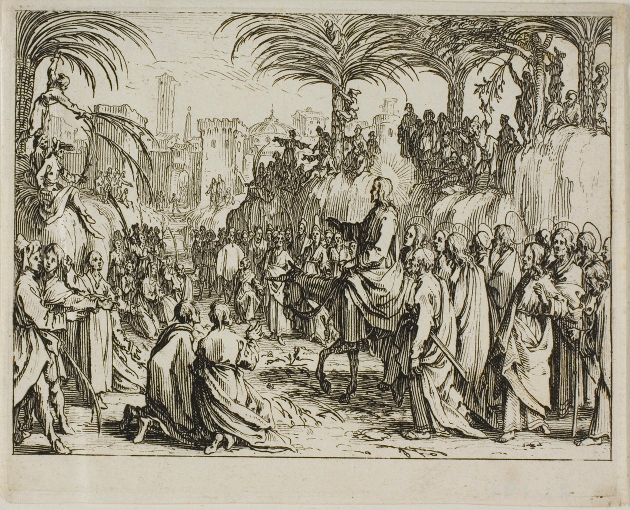 Kristi intåg i Jerusalem, från Nya testamentet av Jacques Callot