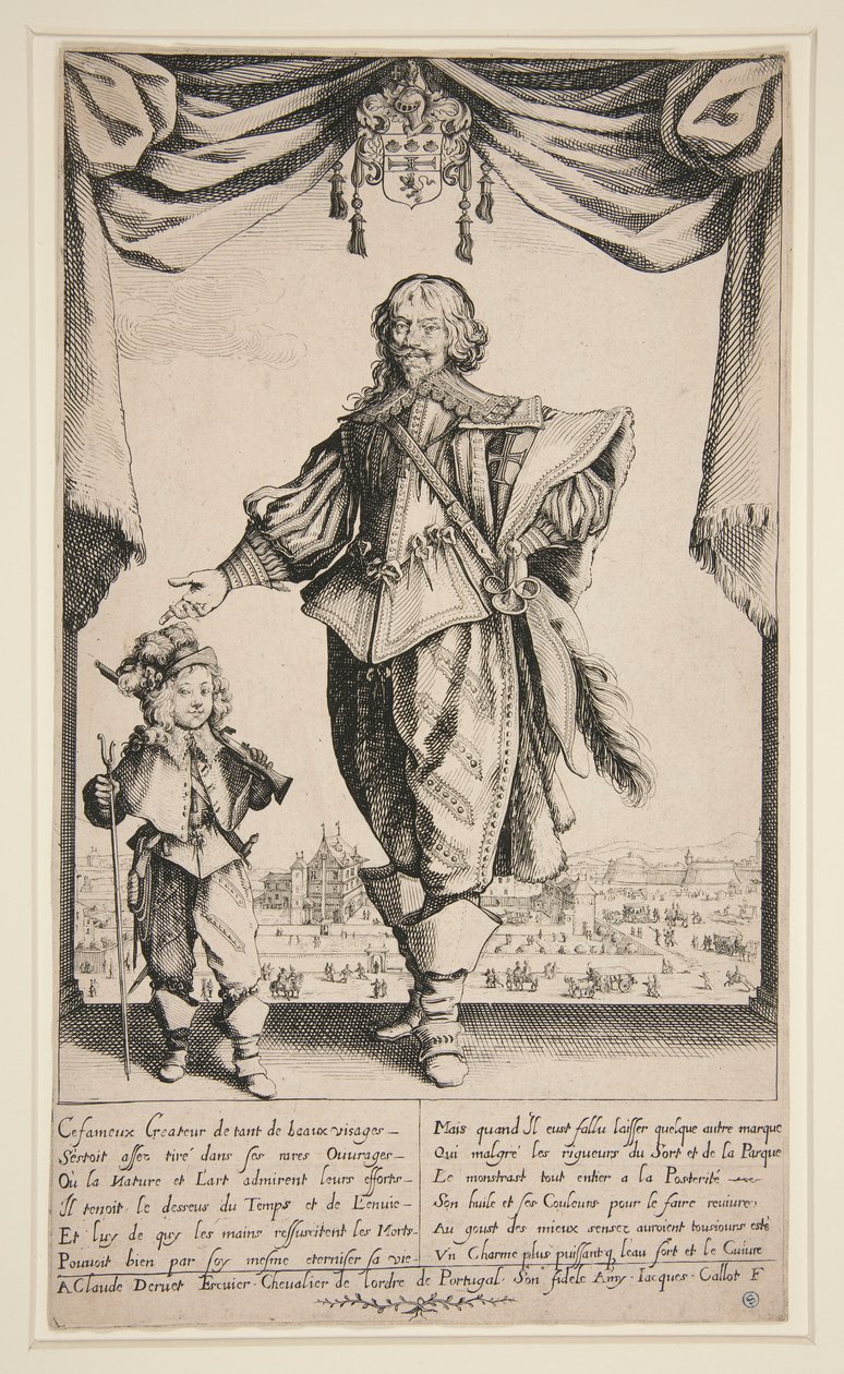 Claude Deruet (Porträtt av Deruet) av Jacques Callot