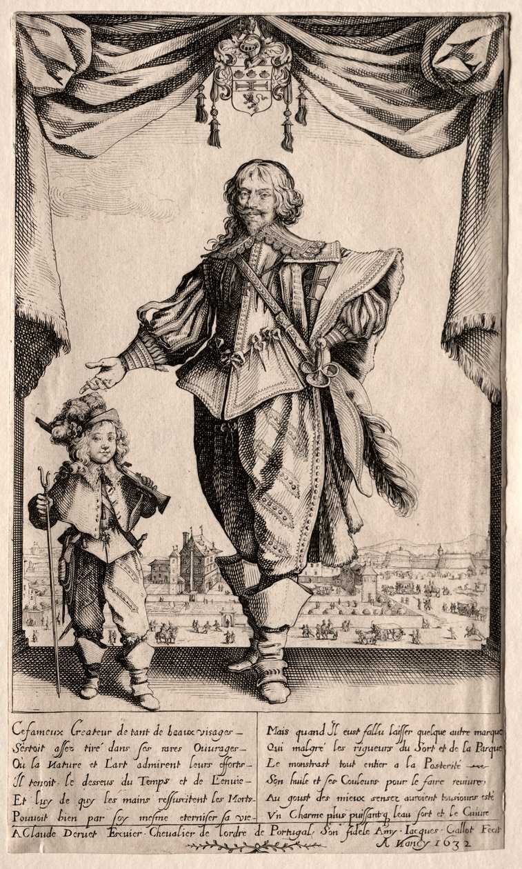Claude Deruet och hans son av Jacques Callot