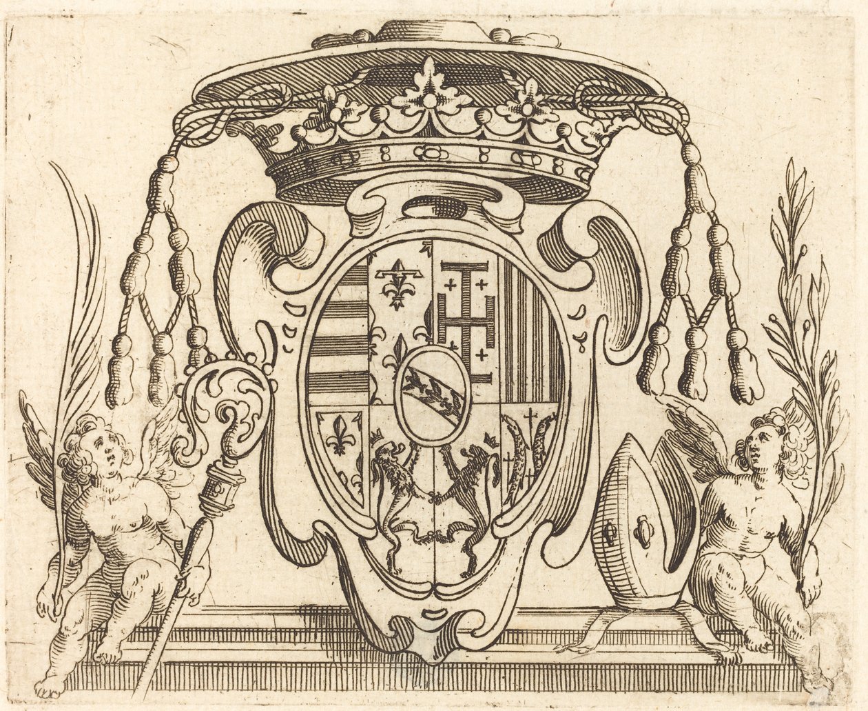Vapensköld av Nicolas Francis av Lorraine av Jacques Callot