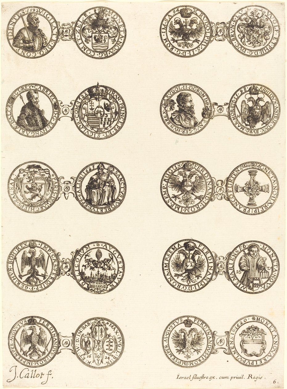 Mynt [skylt 6]. av Jacques Callot