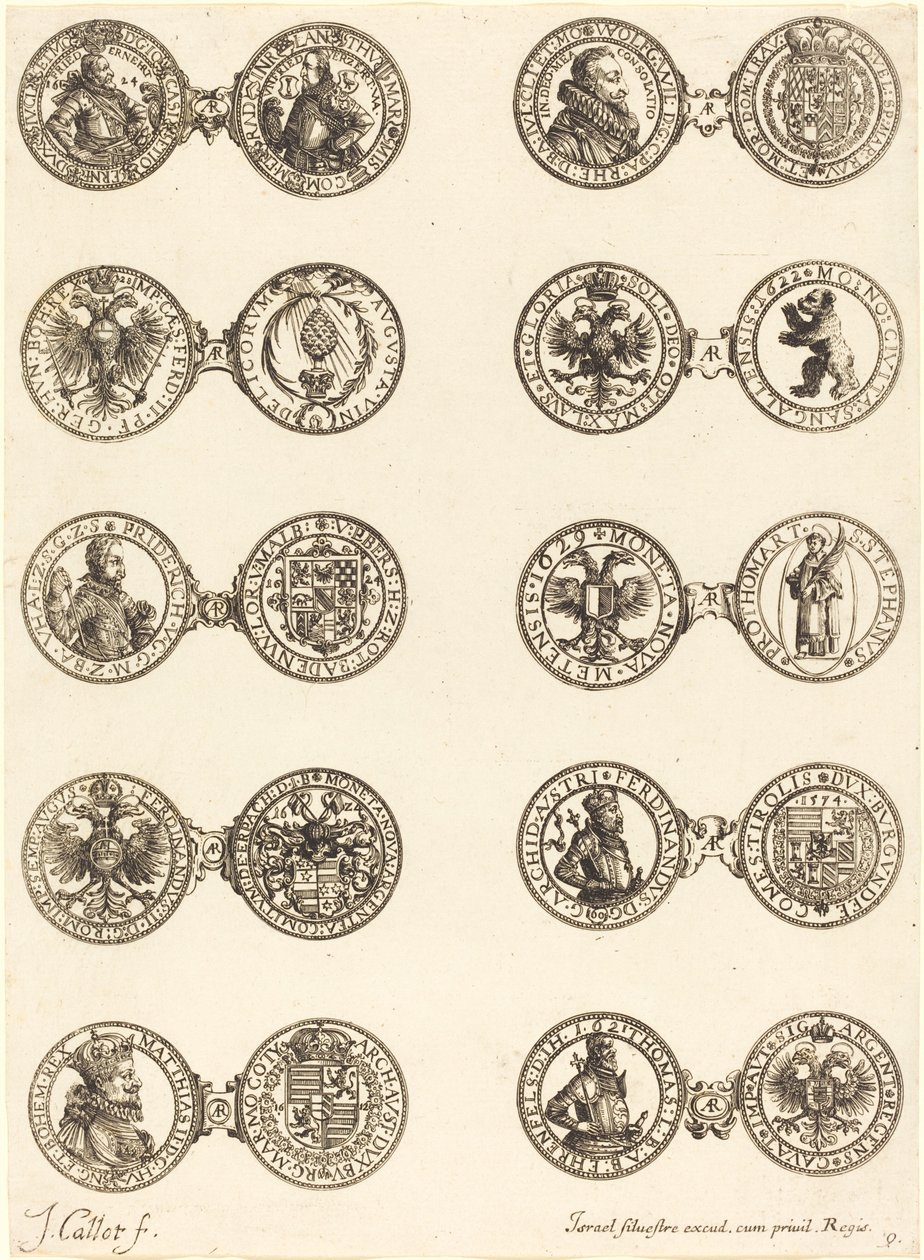 Mynt [skylt 9]. av Jacques Callot