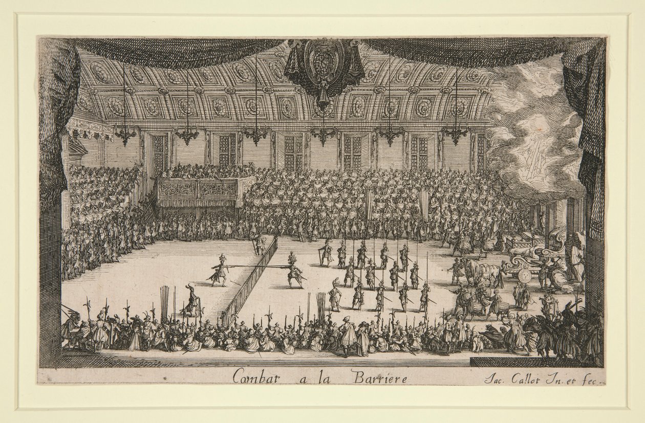 Bekämpa a la Barriere av Jacques Callot