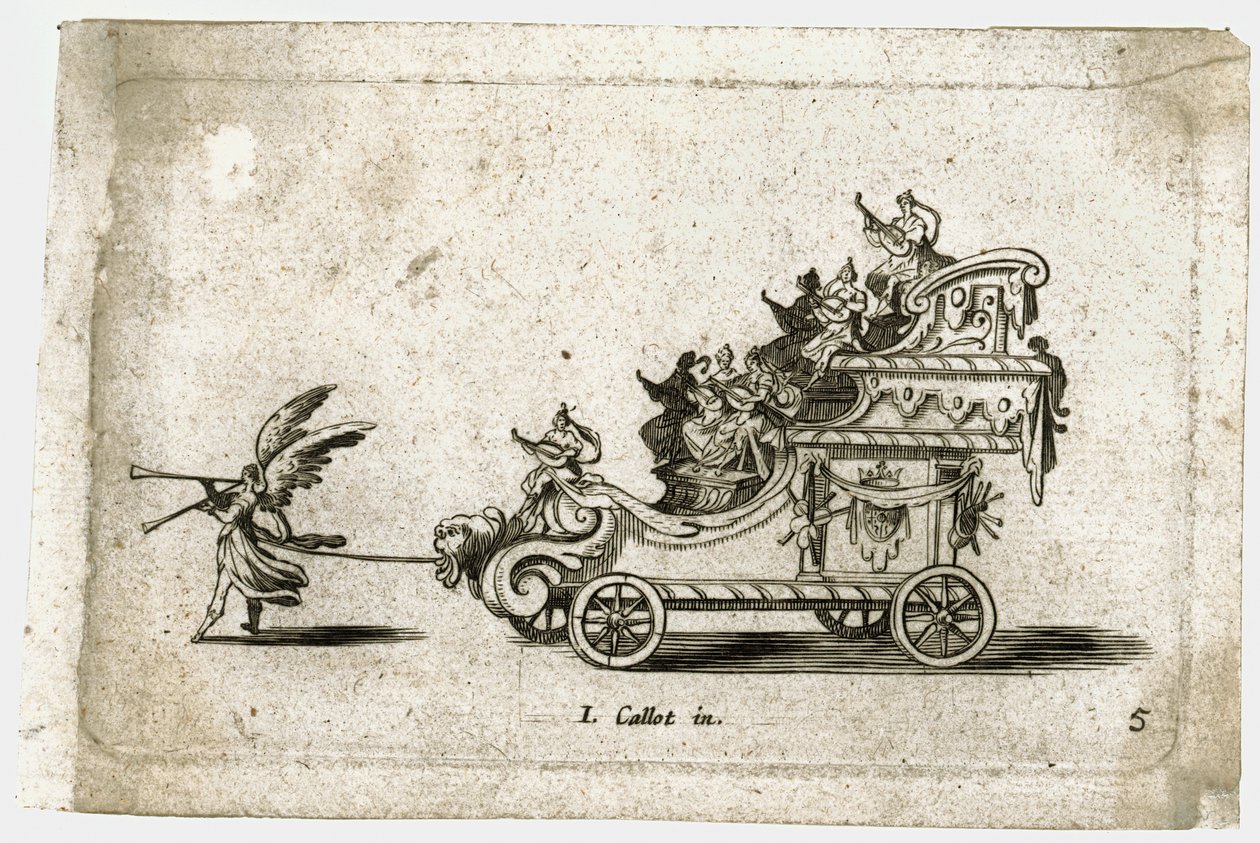 Combat a la barriere: en stridsvagn ... (gravyr) av Jacques Callot
