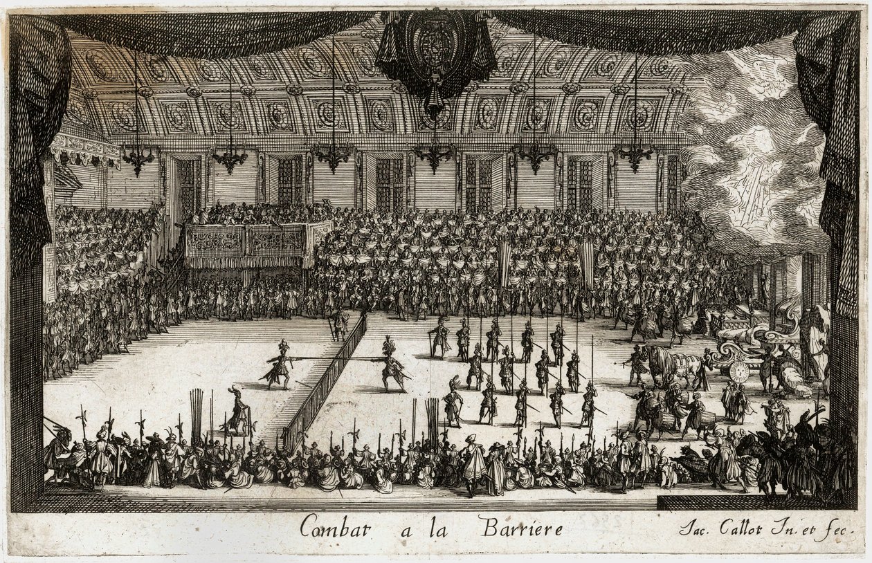 Combat a la barriere: turneringen ... (gravyr) av Jacques Callot