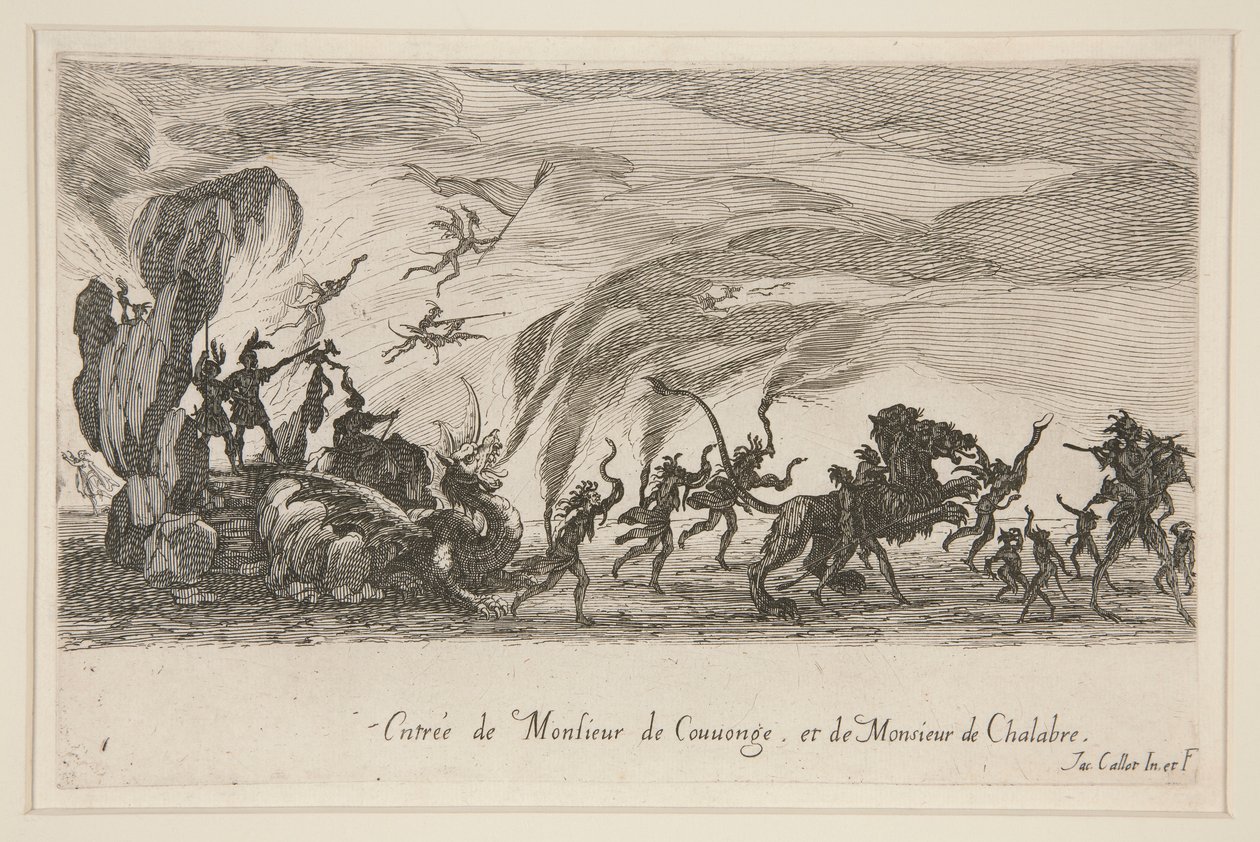 Bekämpa? Barri?re, ingången till Monsieur de Couvonge och Monsieur de Chalabre av Jacques Callot