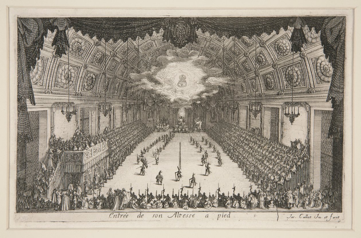 Bekämpa? the Barrière, Hans höghet inträde till fots av Jacques Callot
