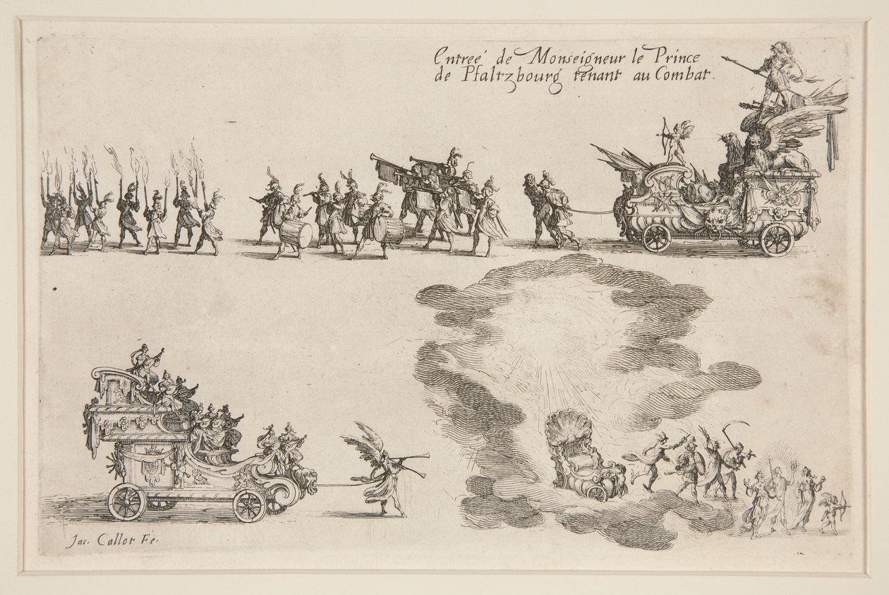 Bekämpa? la Barri?re, Entr?e du Prince de Plaltzbourg av Jacques Callot