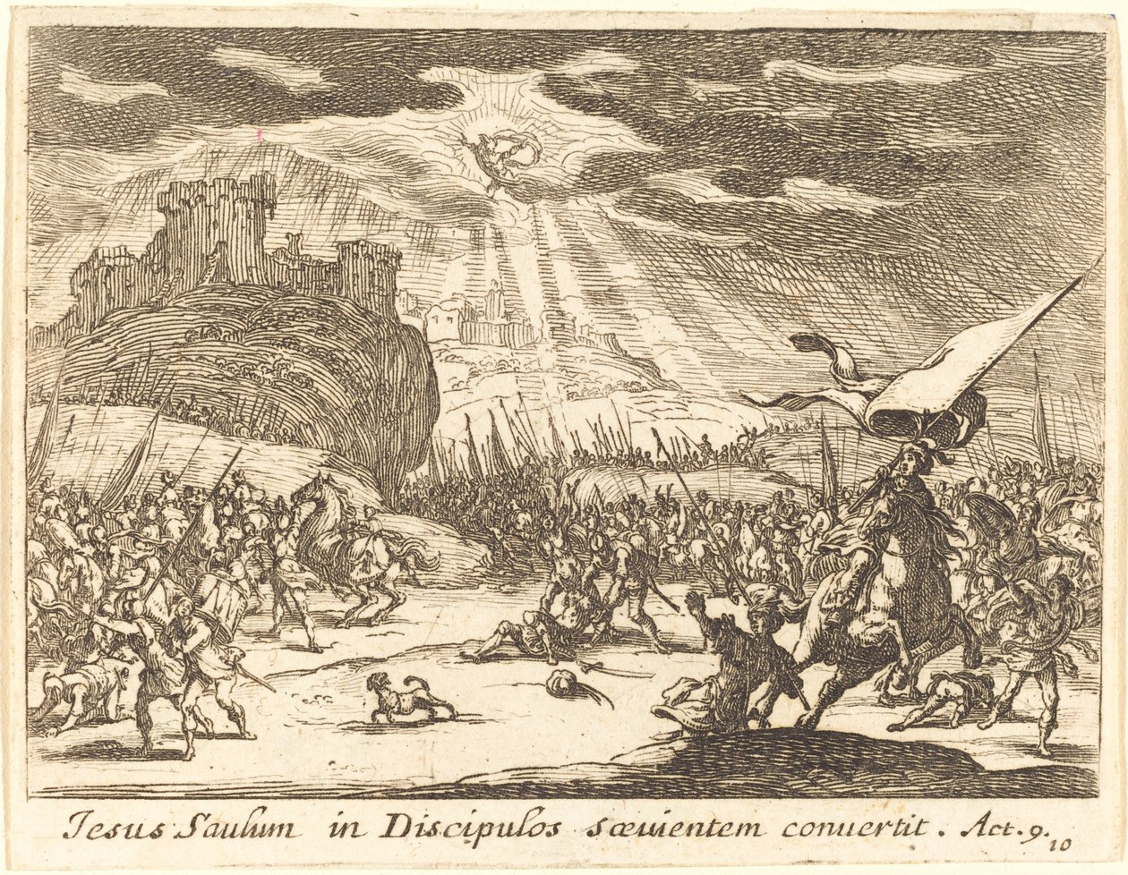 Paulus omvändelse, 1635. av Jacques Callot