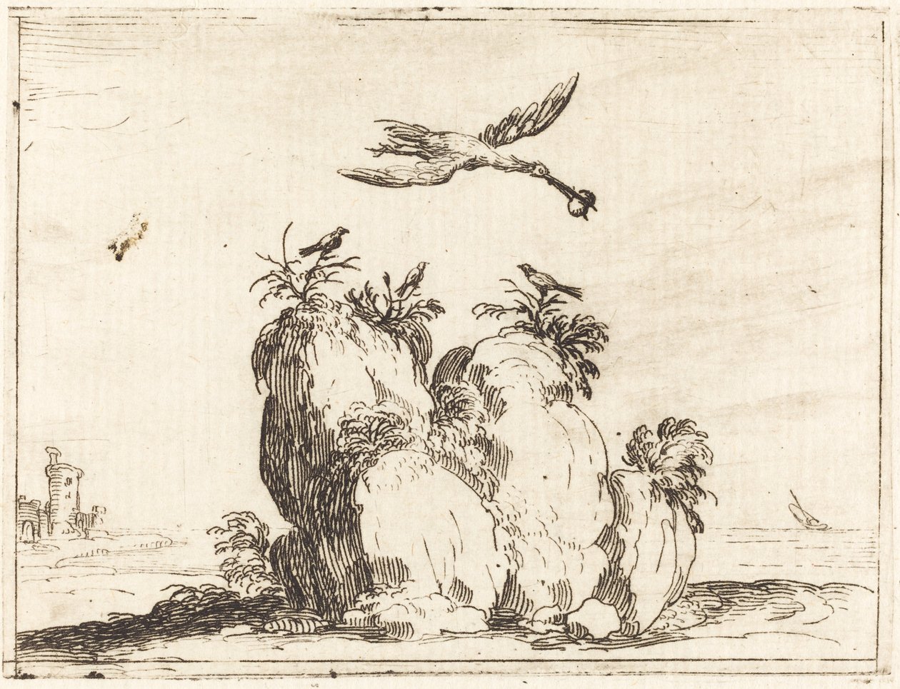 Flygande kran av Jacques Callot