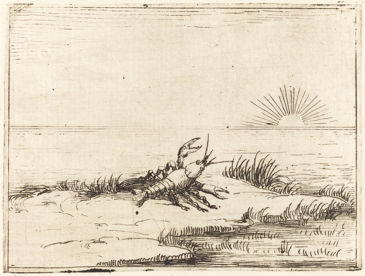 Kräftor tittar på solen av Jacques Callot