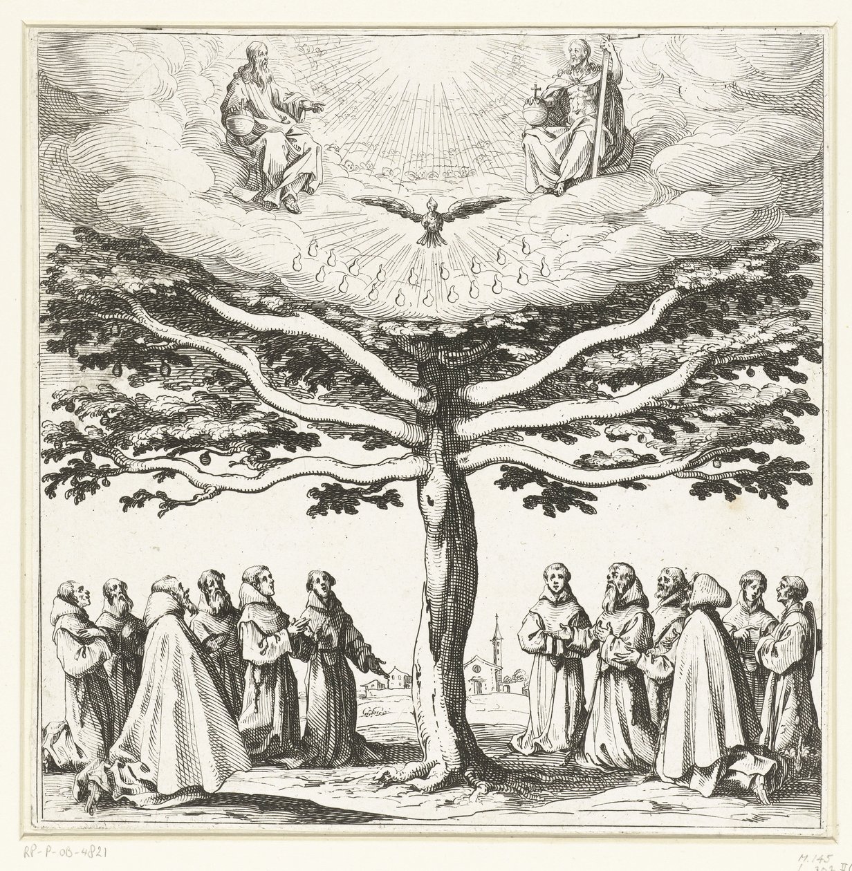 Den helige Franciskus träd av Jacques Callot