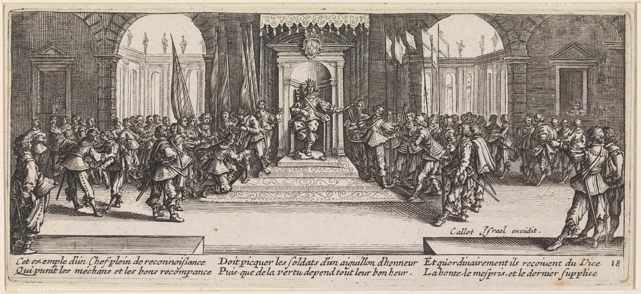 Kungen delar ut utmärkelser av Jacques Callot