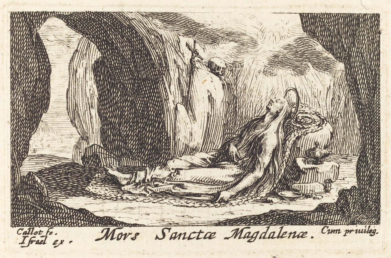 Magdalenas död. av Jacques Callot